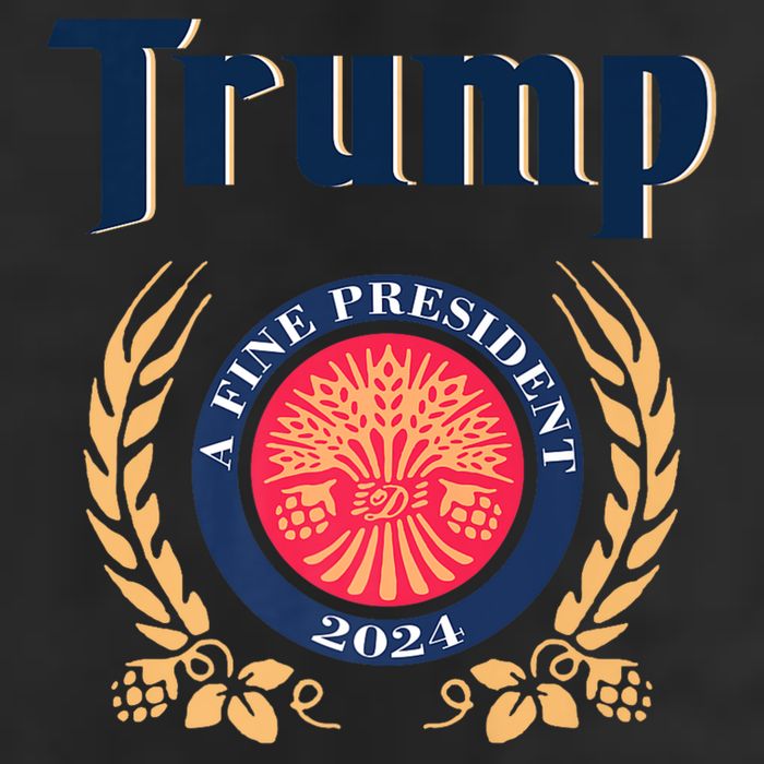 Trump A Fine President 2024 7 Panel Mesh Trucker Snapback Hat