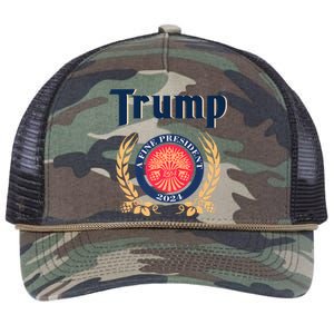 Trump A Fine President 2024 Retro Rope Trucker Hat Cap