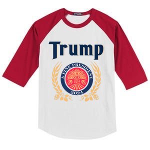 Trump A Fine President 2024 Kids Colorblock Raglan Jersey