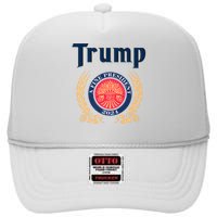 Trump A Fine President 2024 High Crown Mesh Back Trucker Hat