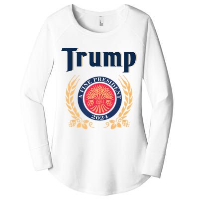 Trump A Fine President 2024 Women's Perfect Tri Tunic Long Sleeve Shirt