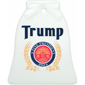 Trump A Fine President 2024 Ceramic Bell Ornament