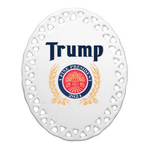 Trump A Fine President 2024 Ceramic Oval Ornament