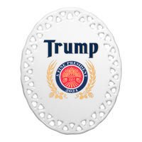 Trump A Fine President 2024 Ceramic Oval Ornament