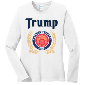 Trump A Fine President 2024 Ladies Long Sleeve Shirt