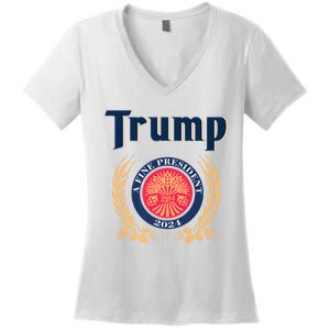 Trump A Fine President 2024 Women's V-Neck T-Shirt