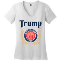 Trump A Fine President 2024 Women's V-Neck T-Shirt