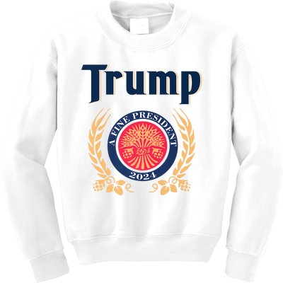 Trump A Fine President 2024 Kids Sweatshirt