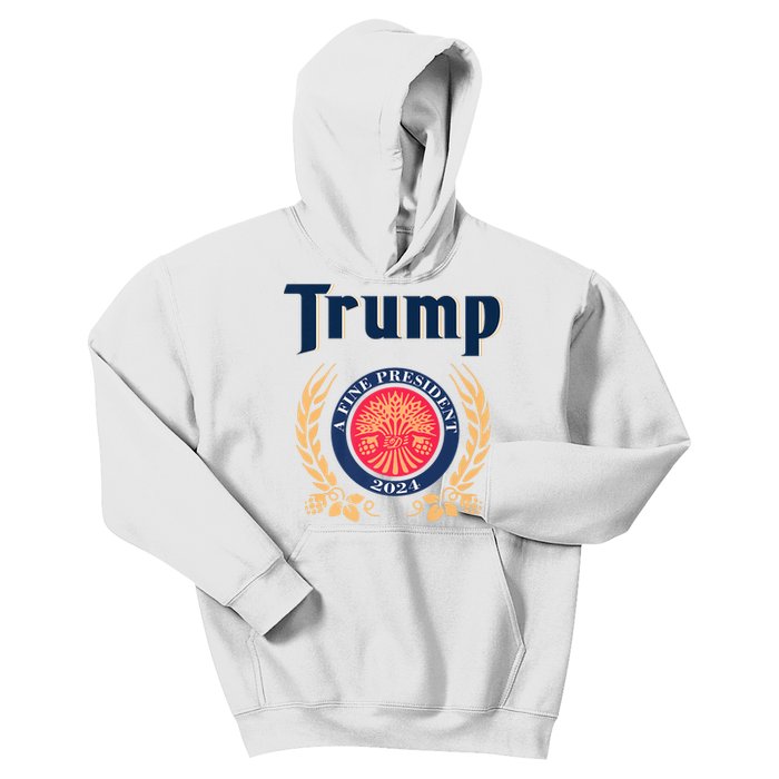 Trump A Fine President 2024 Kids Hoodie