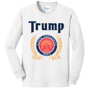 Trump A Fine President 2024 Kids Long Sleeve Shirt