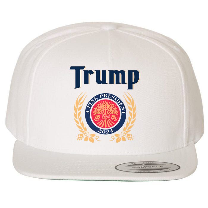 Trump A Fine President 2024 Wool Snapback Cap