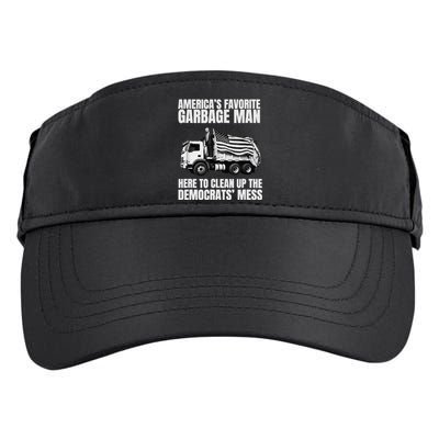 Trump AmericaS Favorite Garbage Man Trash Truck Photo Maga Adult Drive Performance Visor