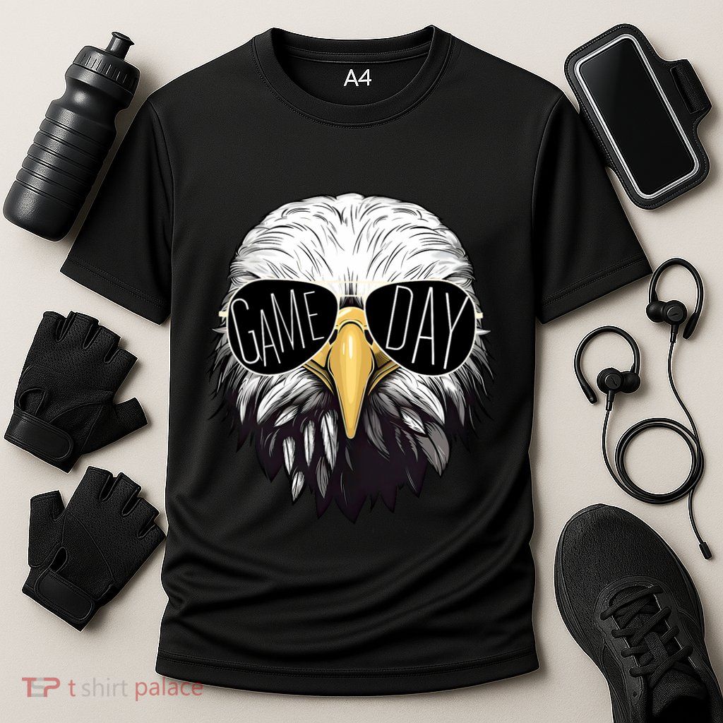 Touchdown American Football Game Day Thanksgiving Bald Eagle Performance Shirt