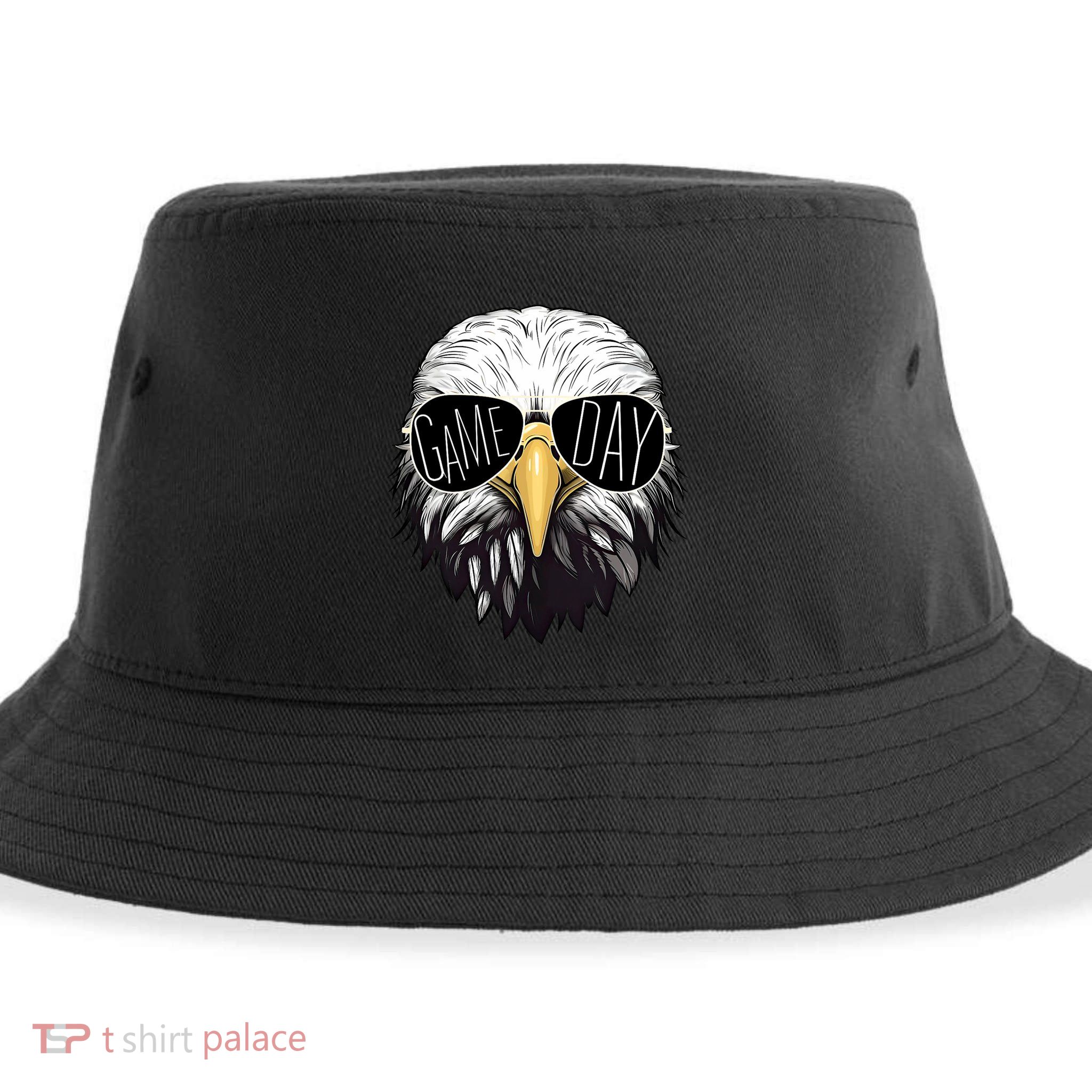 Touchdown American Football Game Day Thanksgiving Bald Eagle Sustainable Bucket Hat