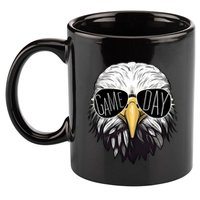 Touchdown American Football Game Day Thanksgiving Bald Eagle 11oz C Handle Ceramic Mug