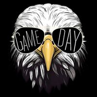 Touchdown American Football Game Day Thanksgiving Bald Eagle Youth Performance Sprint T-Shirt