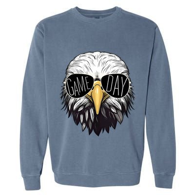 Touchdown American Football Game Day Thanksgiving Bald Eagle Garment-Dyed Sweatshirt