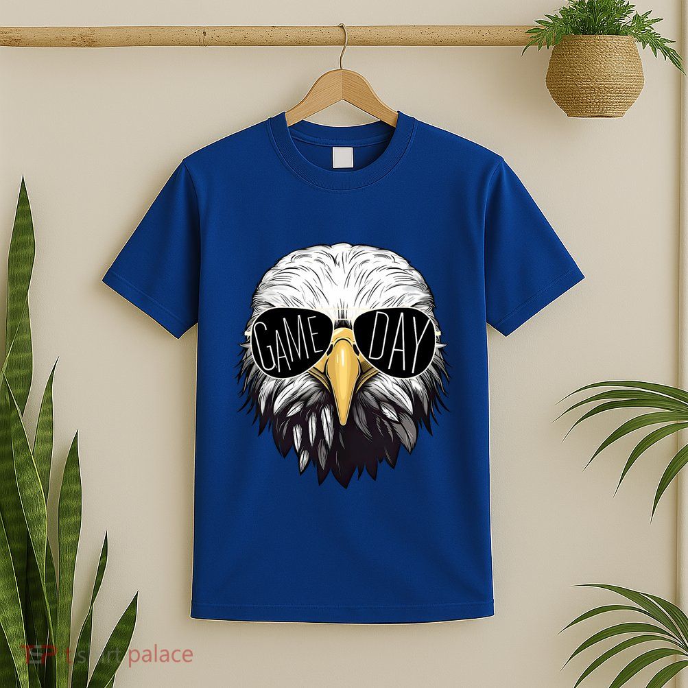 Touchdown American Football Game Day Thanksgiving Bald Eagle T-Shirt