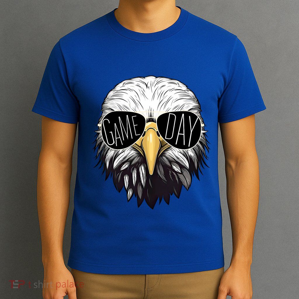 Touchdown American Football Game Day Thanksgiving Bald Eagle T-Shirt