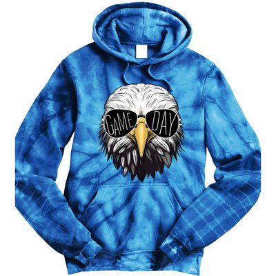 Touchdown American Football Game Day Thanksgiving Bald Eagle Tie Dye Hoodie