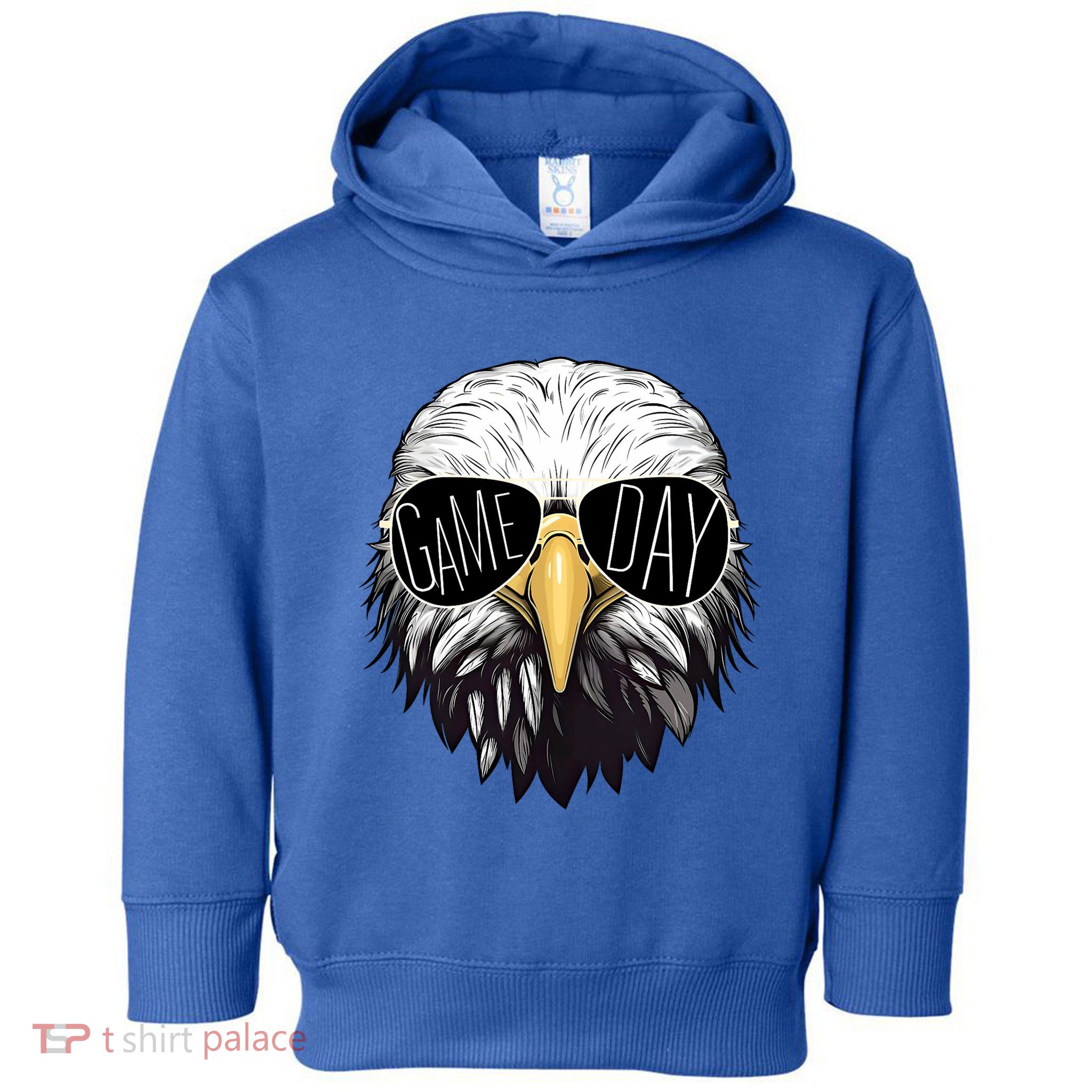 Touchdown American Football Game Day Thanksgiving Bald Eagle Toddler Hoodie