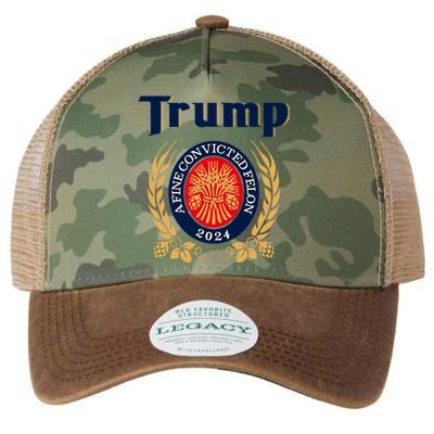 Trump A Fine Convicted Felon 2024 Funny Pro Trump President Legacy Tie Dye Trucker Hat