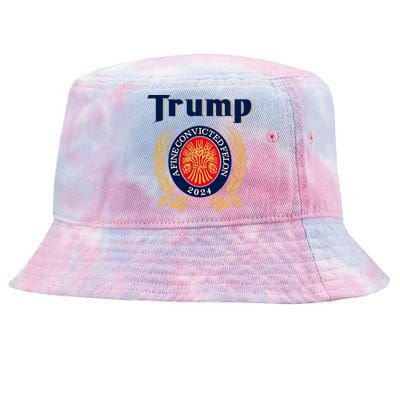 Trump A Fine Convicted Felon 2024 Funny Pro Trump President Tie-Dyed Bucket Hat