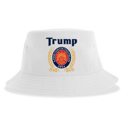 Trump A Fine Convicted Felon 2024 Funny Pro Trump President Sustainable Bucket Hat