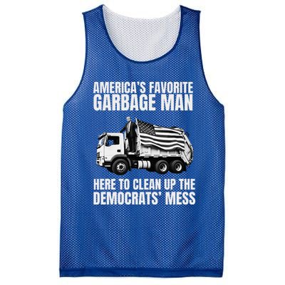 Trump AmericaS Favorite Garbage Man Trash Truck Photo Maga Mesh Reversible Basketball Jersey Tank