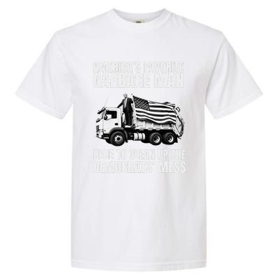 Trump AmericaS Favorite Garbage Man Trash Truck Photo Maga Garment-Dyed Heavyweight T-Shirt