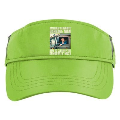 Trump AmericaS Favorite Garbage Man Trump In Trash Truck Adult Drive Performance Visor