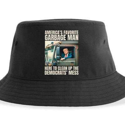 Trump AmericaS Favorite Garbage Man Trump In Trash Truck Sustainable Bucket Hat