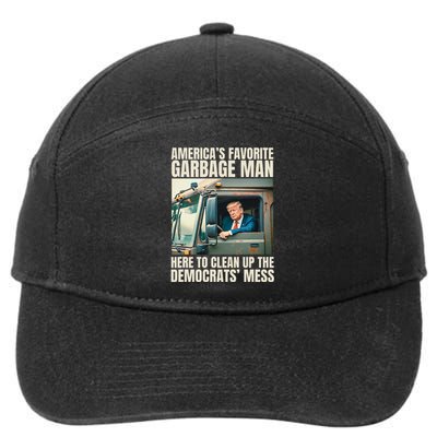 Trump AmericaS Favorite Garbage Man Trump In Trash Truck 7-Panel Snapback Hat