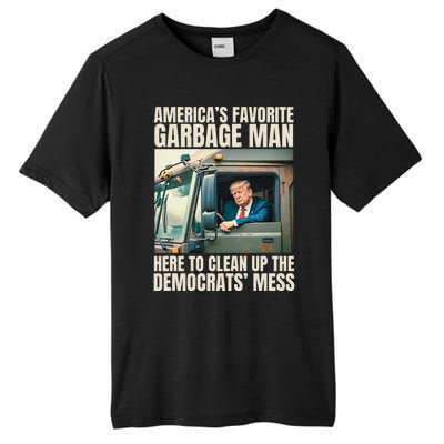 Trump AmericaS Favorite Garbage Man Trump In Trash Truck Tall Fusion ChromaSoft Performance T-Shirt