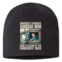 Trump AmericaS Favorite Garbage Man Trump In Trash Truck Sustainable Beanie