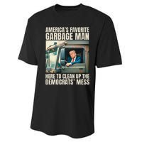 Trump AmericaS Favorite Garbage Man Trump In Trash Truck Performance Sprint T-Shirt