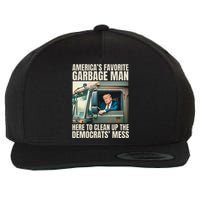 Trump AmericaS Favorite Garbage Man Trump In Trash Truck Wool Snapback Cap