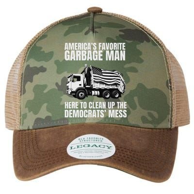 Trump AmericaS Favorite Garbage Man Trash Truck Photo Maga Legacy Tie Dye Trucker Hat