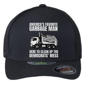 Trump AmericaS Favorite Garbage Man Trash Truck Photo Maga Flexfit Unipanel Trucker Cap