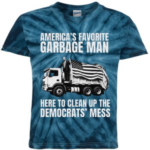 Trump AmericaS Favorite Garbage Man Trash Truck Photo Maga Kids Tie-Dye T-Shirt