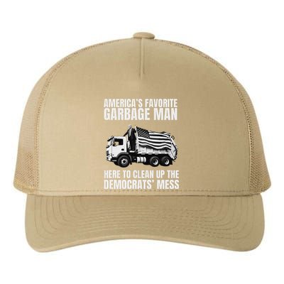 Trump AmericaS Favorite Garbage Man Trash Truck Photo Maga Yupoong Adult 5-Panel Trucker Hat