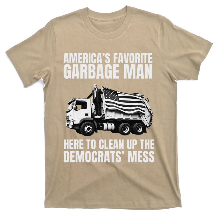 Trump AmericaS Favorite Garbage Man Trash Truck Photo Maga T-Shirt