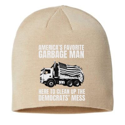 Trump AmericaS Favorite Garbage Man Trash Truck Photo Maga Sustainable Beanie