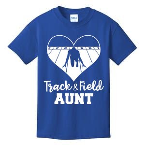 Track And Field Aunt Heart Funny Athletic Gift Kids T-Shirt