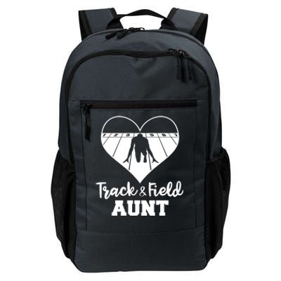 Track And Field Aunt Heart Funny Athletic Gift Daily Commute Backpack