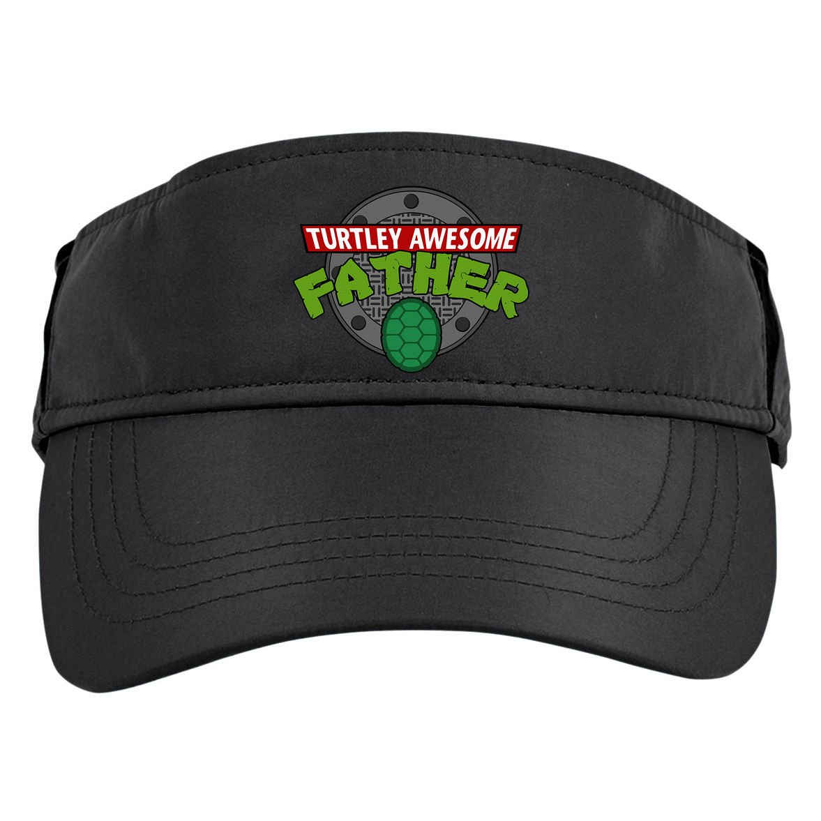 Turtley Awesome Father Awesome Fathers Day Adult Drive Performance Visor