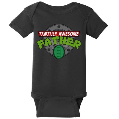 Turtley Awesome Father Awesome Fathers Day Baby Bodysuit