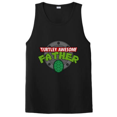 Turtley Awesome Father Awesome Fathers Day PosiCharge Competitor Tank
