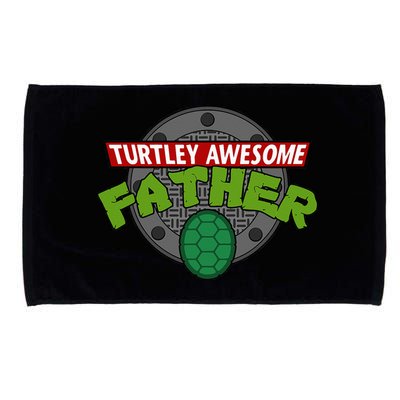 Turtley Awesome Father Awesome Fathers Day Microfiber Hand Towel