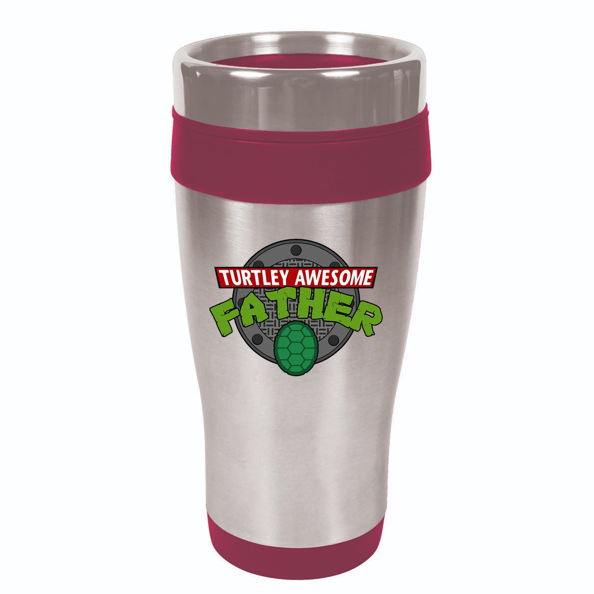 Turtley Awesome Father Awesome Fathers Day 16oz Travel Tumbler